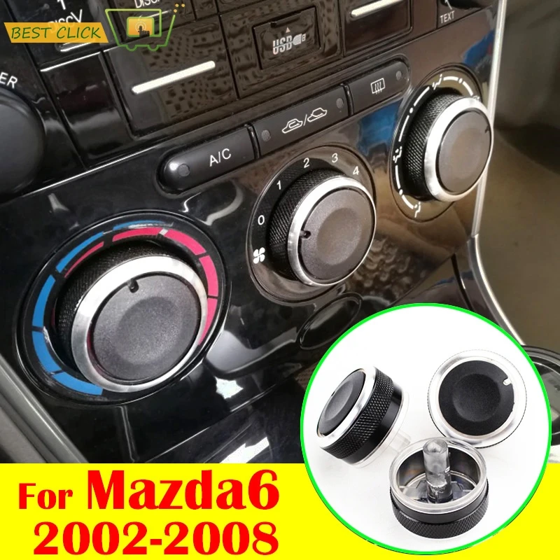 

FOR MAZDA 6 M6 2004-2009 SWITCH KNOB KNOBS HEAT HEATER CONTROL BUTTONS DIALS FRAME RING A/C AIR CON COVER 2006 2005 2007 2008