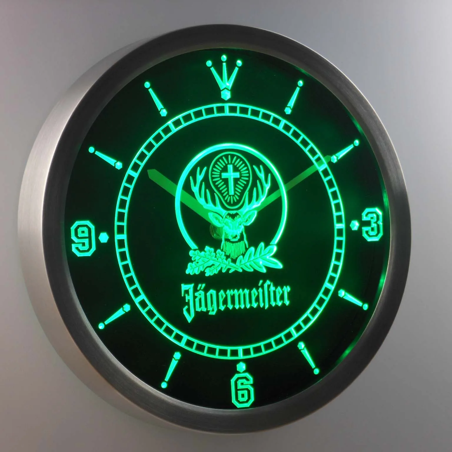 Nc0572 Jagermeister светодиодный неоновый знак для пива настенные часы|Настенные часы| |