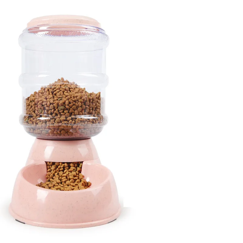  Replenish Pet Food for Dog Cat Animal Automatic Gravity Dry Food Storage Bottle Bowl Dish Stand Pet Waterer Feeder Food MayT4  (8)