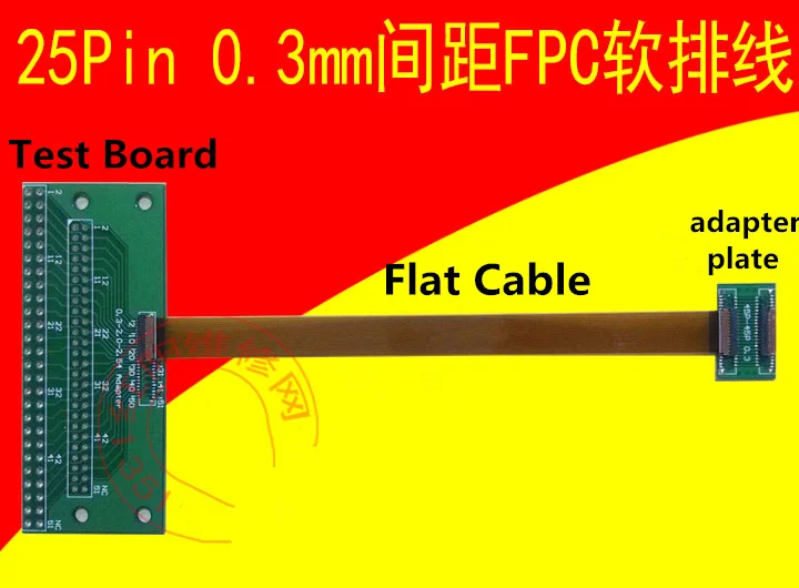 

25Pin 0.3mm spacing FPC flexible flat cable MIPI Mobile phone LCD screen Flat Cable pinboard test board extension adapter plate