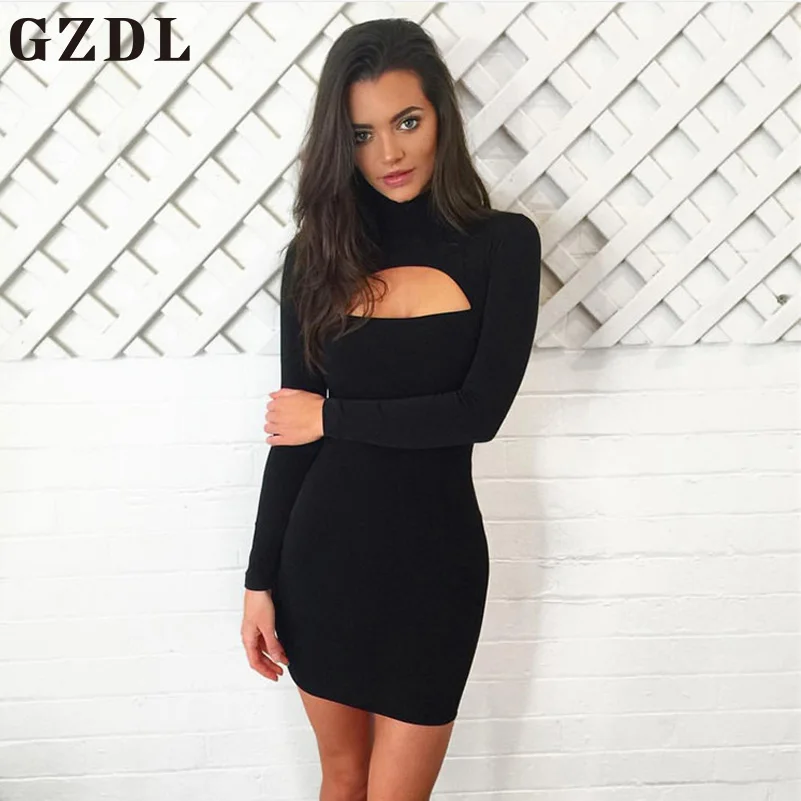 High Neck Stretch Dresses