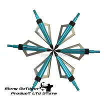 12 шт. СИНИЙ 125 зерна Broadhead 3 лезвия охоты зверь для Углерода Стрелка Болт арбалет стрельба из лука лук изогнутый