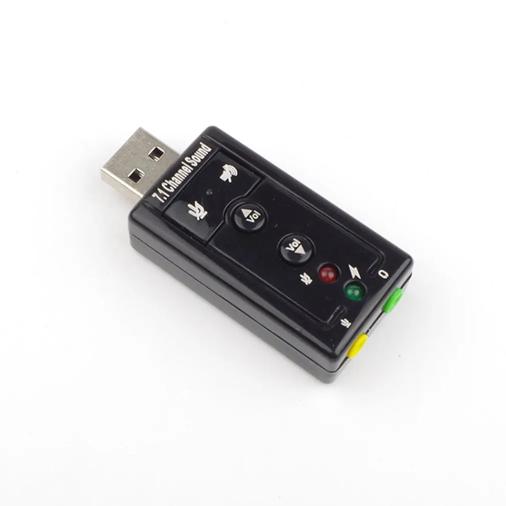 Usb звуковая карта 7,1 канальный Usb внешняя звуковая карта 3D объемный звук с кнопкой управления звуковая карта