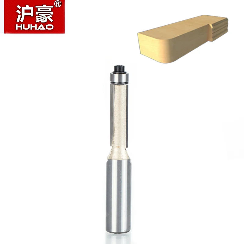 HUHAO 1pcs 1/4&quot 1/2&quot Shank Flush Trim Router Bits for wood Trimming Cutters with bearing woodworking tool endmill milling cutter|router bits