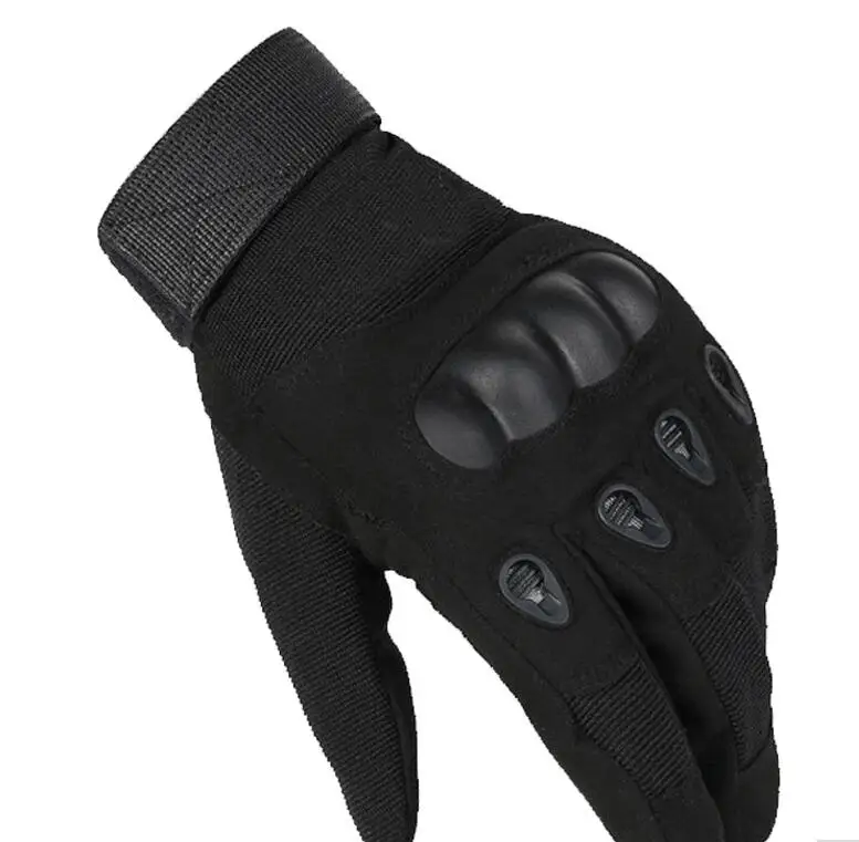 HONG WILD Army gear тактические перчатки для мужчин полный палец SWAT боевой военный карбоновый корпус противоскользящие страйкбол перчатки для пейнтбола - Цвет: black