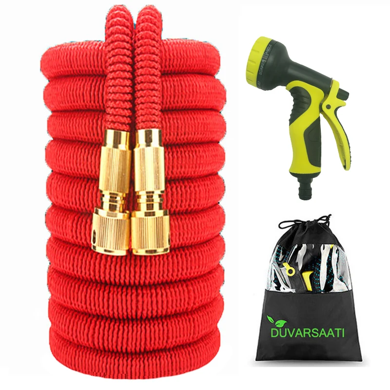 

25-100FT Garden Watering Hose 4 Types EU Version Flexible Magic Rubber Car Wash Water Hose Pipe With Spray Gun To Watering Lawn