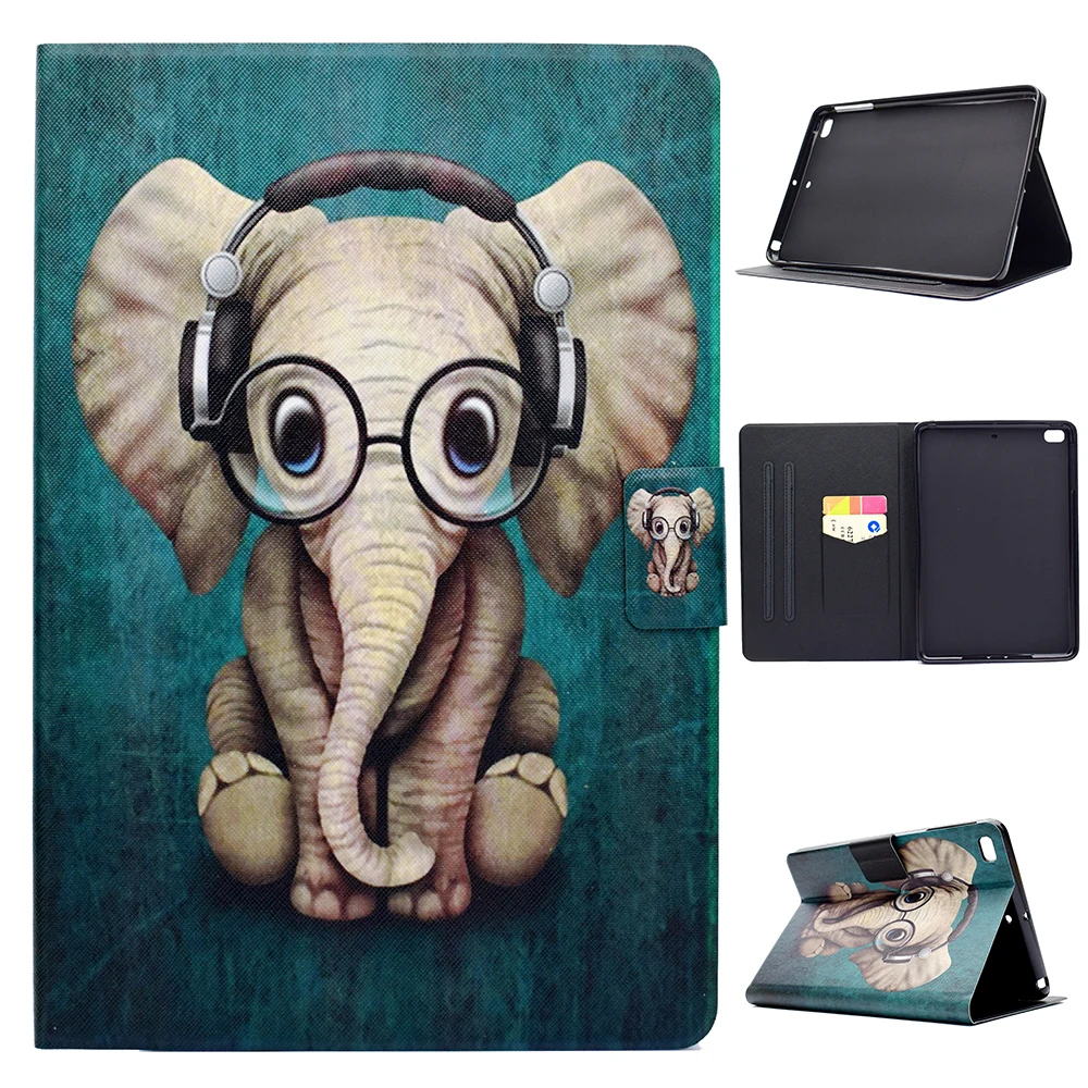 Мода рисунком с подставкой карманом для карт чехол Apple iPad Mini 1/2/3/4 mini4 mini3 кошки
