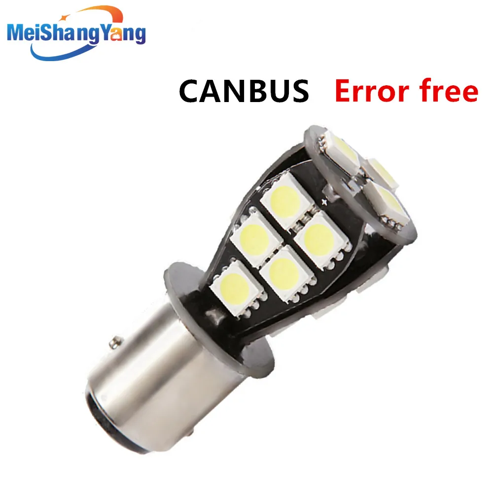 

1157 BAY15D 18 SMD White Red CANBUS OBC No Error Signal P21/5W LED car Bulbs Auto lamp brake Lights Car Light Source 12V
