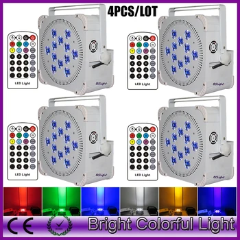 

12*18W RGBWA UV wireless DMX battery powered American DJ event uplight ,LCD disply rechargeable led slim par light 4XLOT