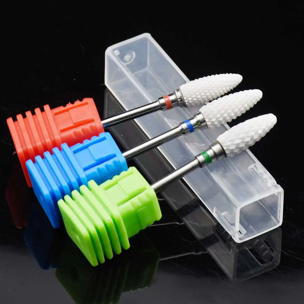 9 Type Rainbow Nail Drill Bit Manicure Tungsten Carbide Burr Bit manicure machine nail accessoiry milling cutter nail file tool