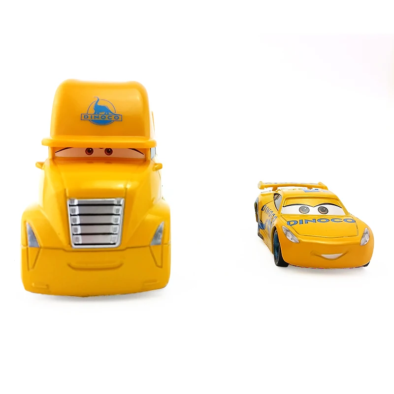 Disney Pixar Cars 3 Крус Рамирез Hauler & Dinoco 1:55 Diecast Игрушечная машина из сплава модель