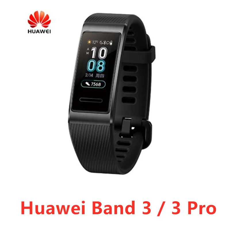 Смарт браслет Huawei Band 3 3Pro с GPS металлический каркас полноцветный Amoled дисплей