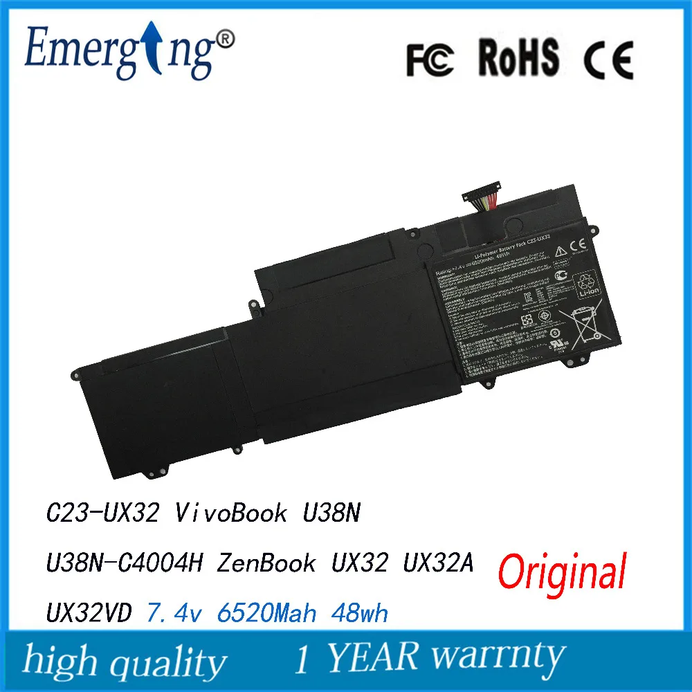 7.4V 48Wh Original New Laptop Battery for ASUS Vivobook U38n U38n-c4004h Zenbook Ux32vd Ux32a C23-ux32
