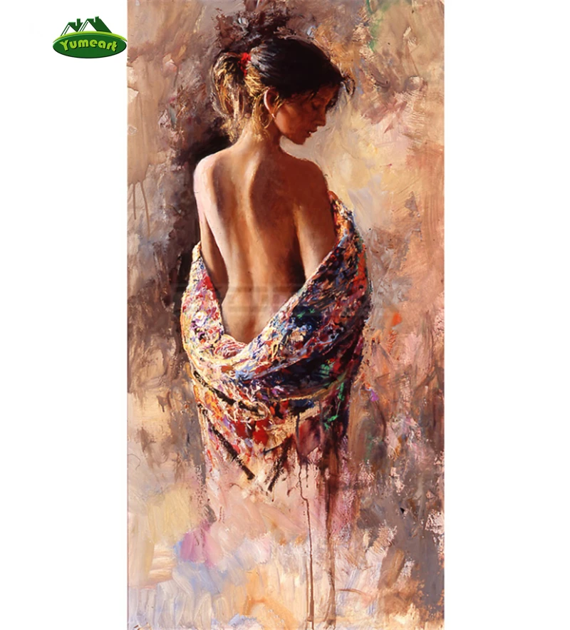 

YUMEART Sexy Nude Women Bare Back Diamond Embroidery Popular Characters Color Women Sexy Back Diamond Painting Cross Stitch Kits
