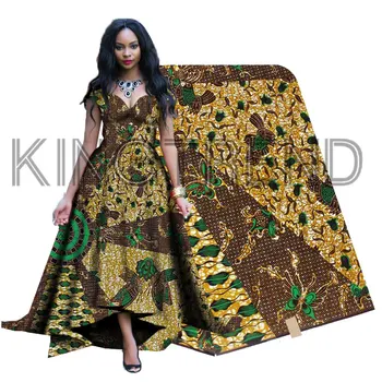 

Unique design 100% cotton cloth African printed wax fabric material real batik in for shirt dress purple H16120206