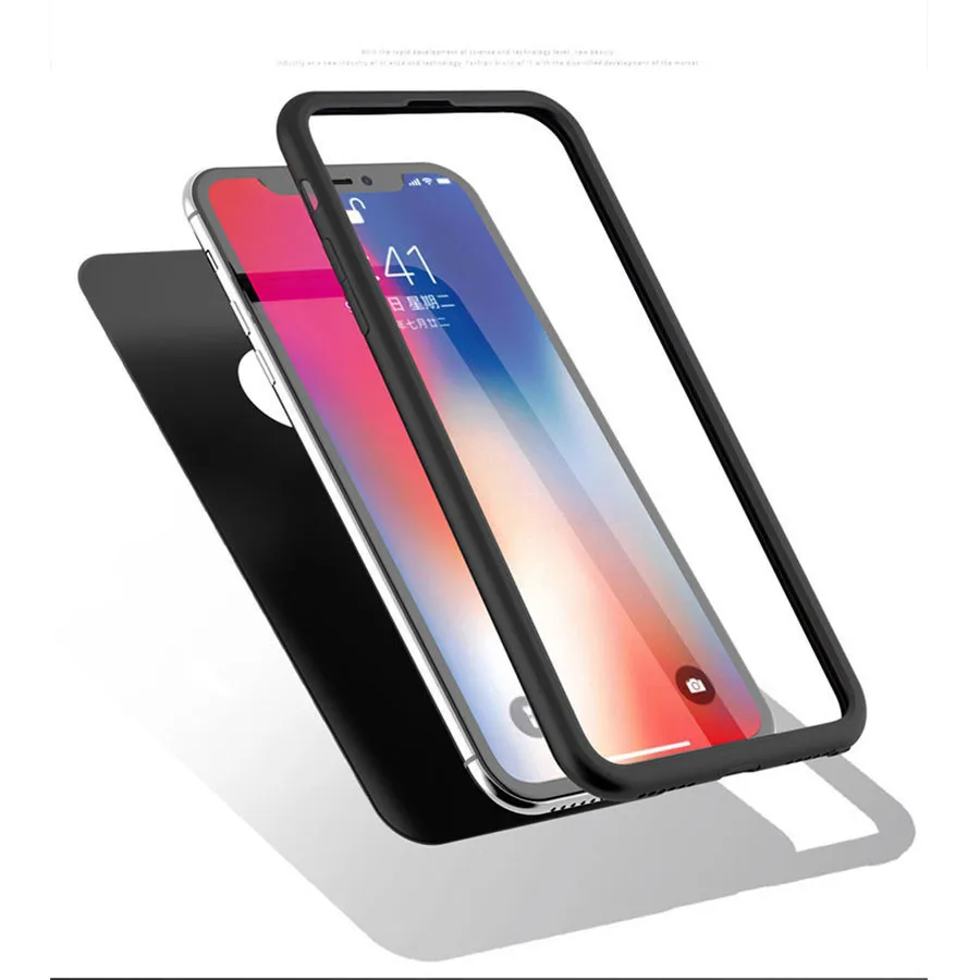 360 Полный ТПУ чехол для iPhone XS MAX XR 5 5s SE 6s 6 7 8 Plus X Huawei Mate 20 Lite P20 Nova 3 Honor 10 7A 7C