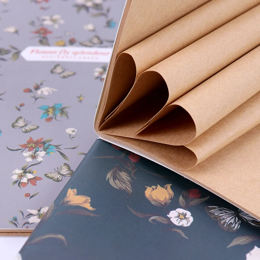 1PC Butterflies Flower Notebook Office Supplies Diary Book DIY Retro The Kraft Paper Blank Memo Pad Sketch Book Notepad 1PC Butterflies Flower Notebook Office Supplies Diary Book DIY Retro The Kraft Paper Blank Memo Pad Sketch Book Notepad