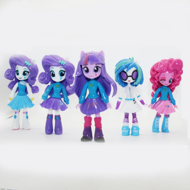 15cm Pony Girls Princess Action Figures Plastic PVC Model Collectible Toy Cartoon Birthday Christmas Gifts Toys for Children 