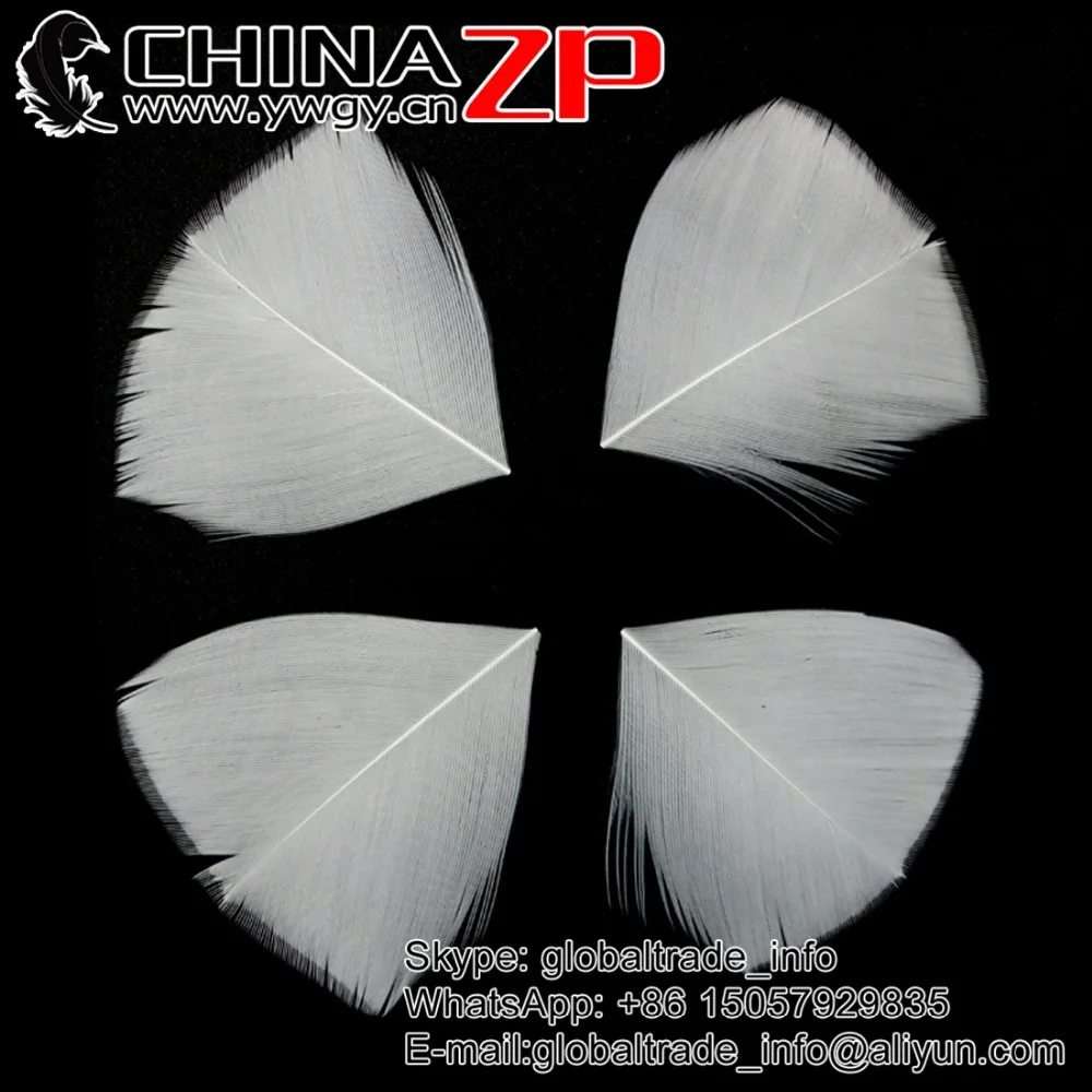 

CHINAZP Factory 3~7cm 100Pcs/lot High Quality Dyed White Turkey Feathers Petal Trimmed Wholesale for Craft