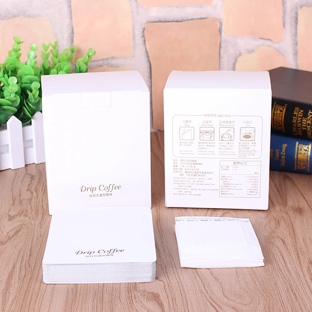 Кофе Висячие ухо бумажный фильтр мешок бумажная коробка набор хороший импортный материал используется для капельного кофе упаковка