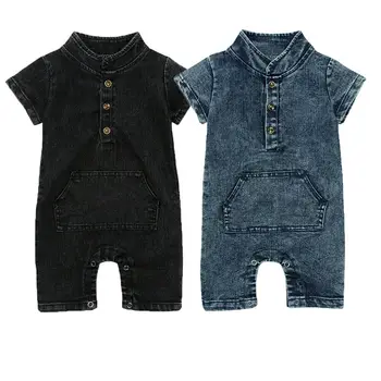 

0-24M Newborn Kid Baby Girl Boy Denim Romper Short Jumpsuit Playsuit Outfit Sunsuit