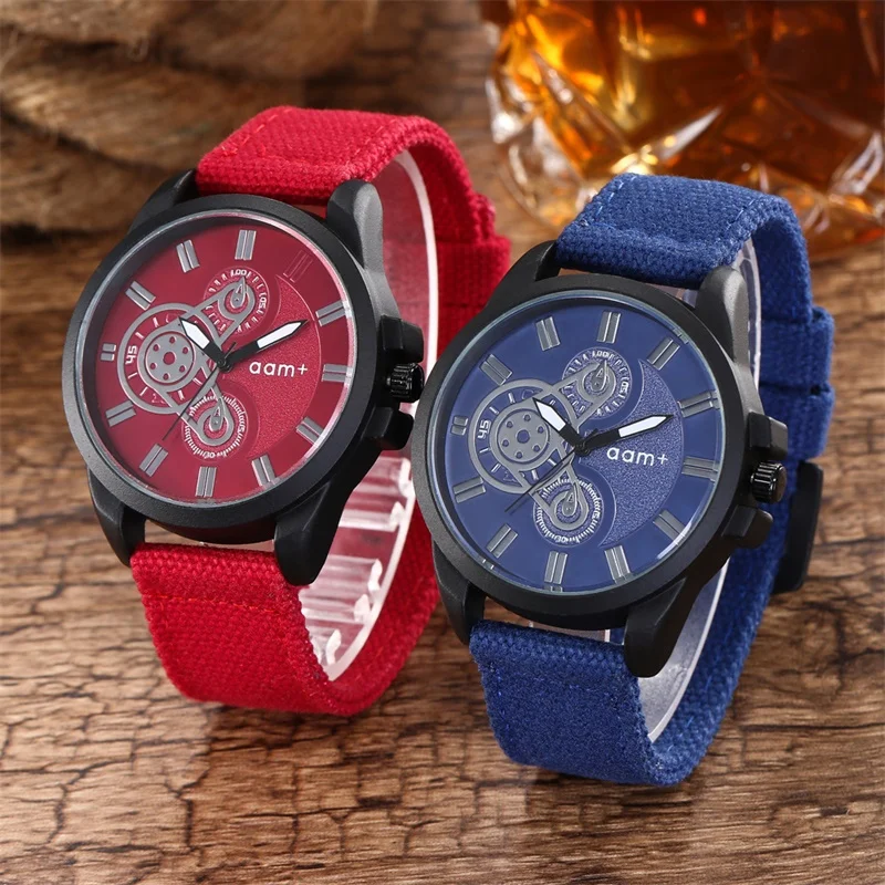

Fashion Brand Men's Sports Watch With Nylon Strap Digital Analog Watch Army Military Waterproof Male LED Relogio Masculino Gift