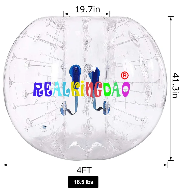 1,2 м 1,5 м 1,7 м человеческий надувной мяч для футбола надувной шар бампера Зорб мяч пузырь футбол - Цвет: 1.2m Clear