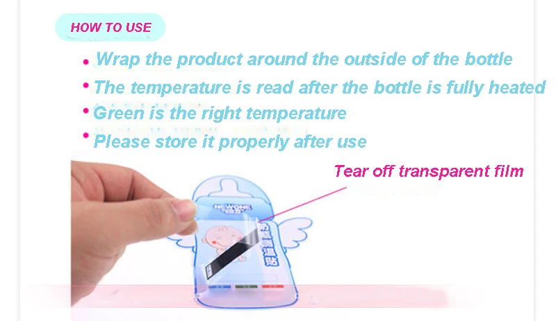 Термометр Para детская бутылка молока температура тесты бумага полосы термометр стикеры детские термометры для проверки безопасности измерительная карта