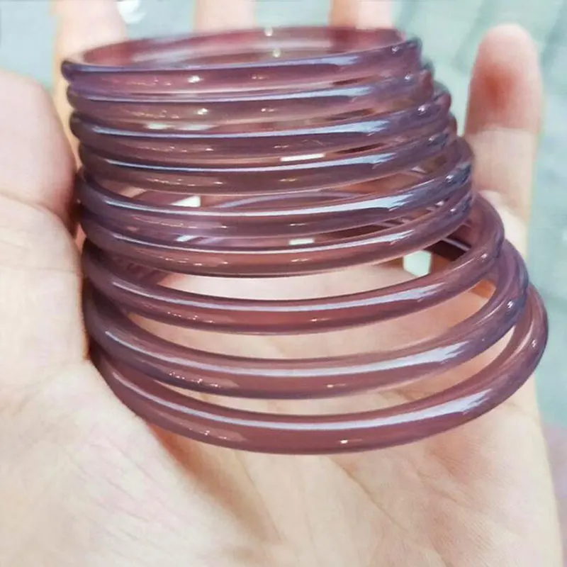 Натуральный халцедон Агат свет фиолетовый браслет сырье природные руды для женщин