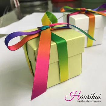 

haosihui 50pcs/lot Wedding color gift boxes Baby Shower Birthday Favors Candy Boxes Gifts Bag Party Supplies Free mail