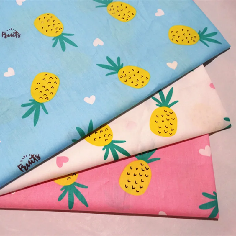 

Cotton Breathable Twill Fabric Soft Skin-friendly Printing Fruit Woven Hanmade Fabric for Furinture Cover Patchwork Bedding