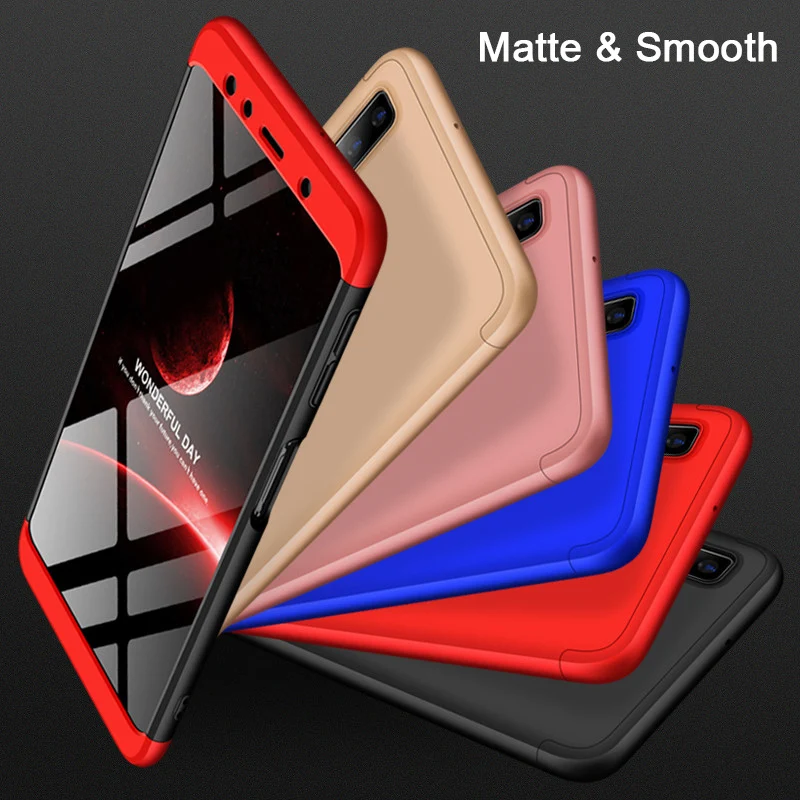 360 Degree Full Cover Case for Samsung Galaxy S8 S9 Plus S7 Edge Note 8 9 3in1 Matte Case for Samsung A5 2017 A3 A7 A6 A8 2018