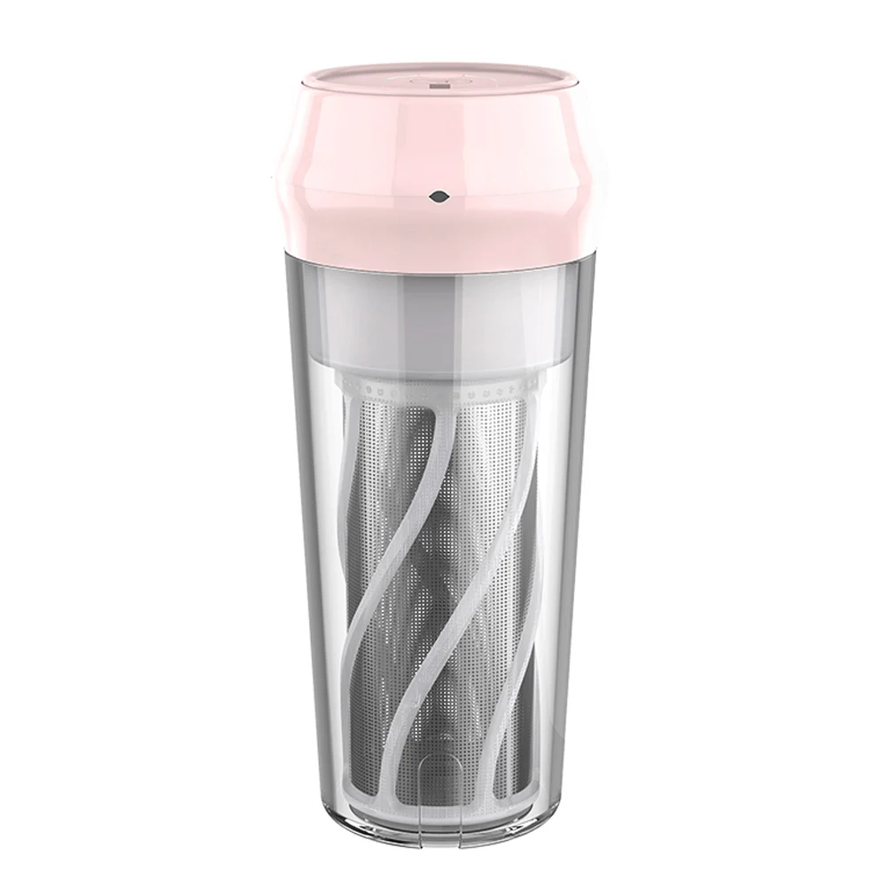 300 мл Мини электрическая соковыжималка чашка портативный Filterable персональная соковыжималка экстрактор бутылка чаша для блендера смеситель смузи чайник Соковыжималка - Цвет: Pink