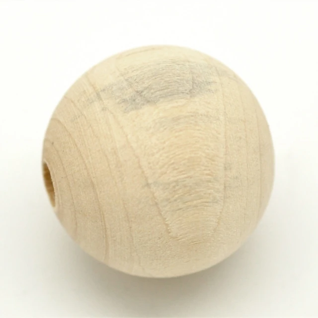8SEASONS 30 PCs Natural Ball Wood Spacer Beads 25mm(1") Dia. Hole: 5mm(1/4") Jew 8SEASONS 30 PCs Natural Ball Wood Spacer Beads 25mm(1") Dia. Hole: 5mm(1/4") Jew