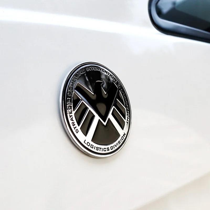 Наклейки JDM винтажный Бронзовый Толстый металлический щит S.H.I.E.L.D. Круглая птица