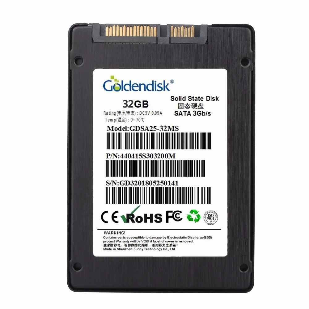 Goldendisk Industial SSD 32 ГБ IDE на акции дешевая цена NAND MLC 2,5 дюймов IDE SSD надежный драйвер