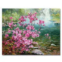 WONZOM Frame DIY Painting By Numbers, Wall Art Picture, Acrylic Canvas Painting For Home Wall Decoration 40x50cm-peach blossom special design frame paintings peach blossom print 2pcs