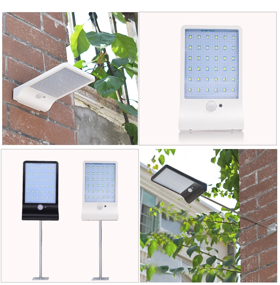 450lm 36 solar power led street light pir motion sensor лампы сад безопасность лампы открытый уличный водонепроницаемый настенные светильники