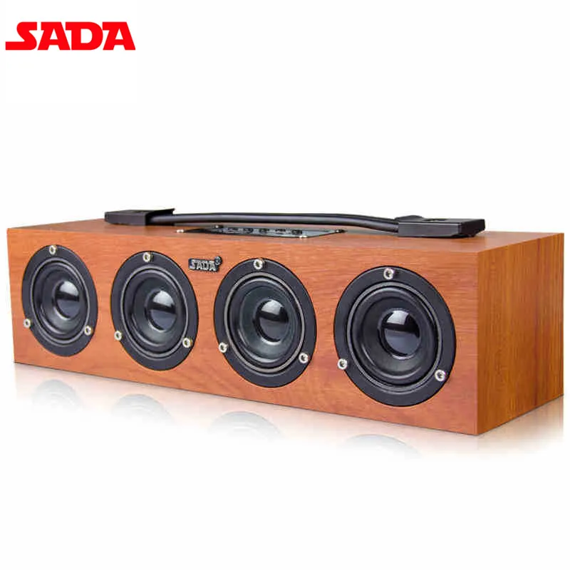 

SADA A1 Portable Wooden Wireless Bluetooth Speaker Subwoofer Surround Stereo PC USB Wood Speaker TF Card U Disk