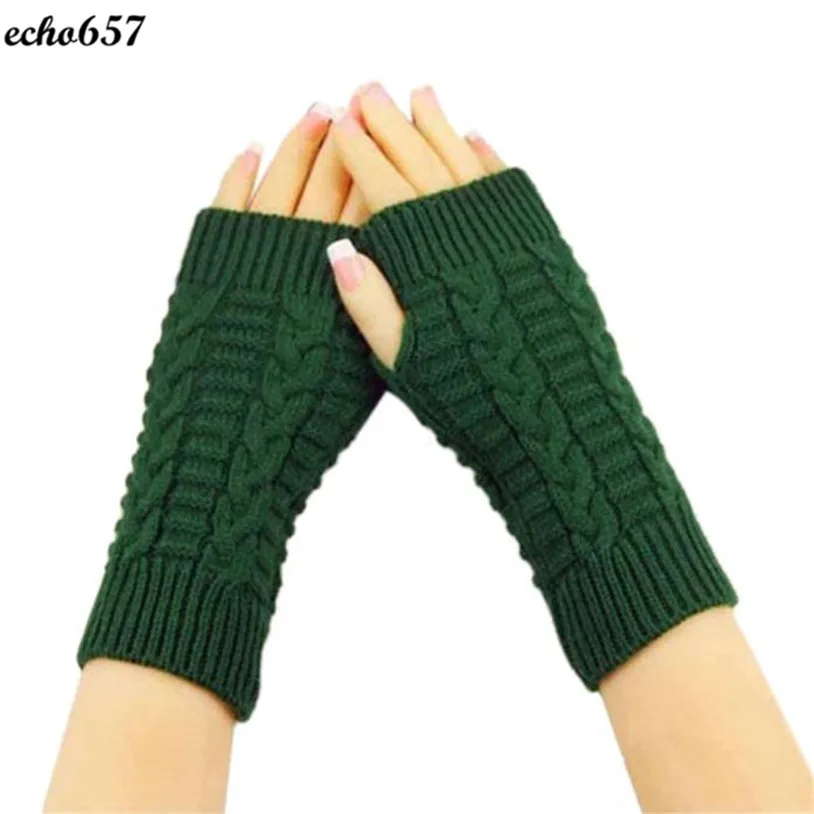 Echo657 Мода Трикотажные ARM Пальцев Зимние перчатки унисекс мягкие теплые варежки Окт 21