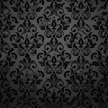 

black damask floral pattern Flowers photo studio background Vinyl cloth High quality Computer print wall backdrops