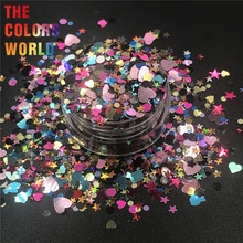 TCT-287, разноцветные ногти, блеск для дизайна ногтей, блеск для тела, живопись для лица, макияж, хна, гель-пудра, фестиваль, ручная работа, сделай сам