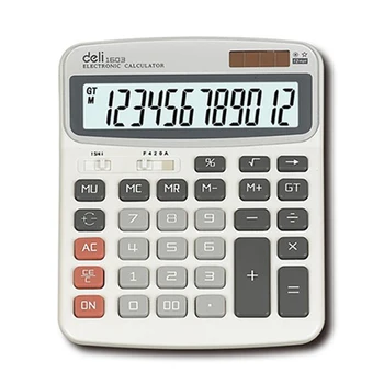 

1 Piece Deli 1603 12-digit calculator Solar dual power calculator computer