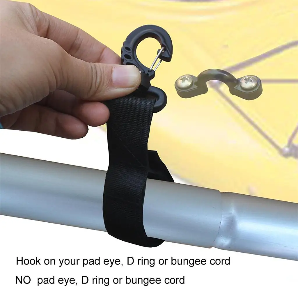 2 Pieces Nylon Safety Paddle Oar Clips Holder Keeper Tackle Gear Tool for Kayak Fishing Boat Dinghy