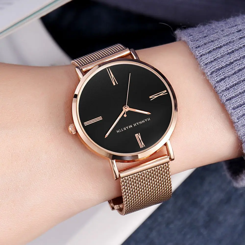 

INS Fashion Minimalist Watches Women Luxury 2019 Hannah Martin Montre Femme Ladies Modern Simple Watch reloj mujer dropshipping