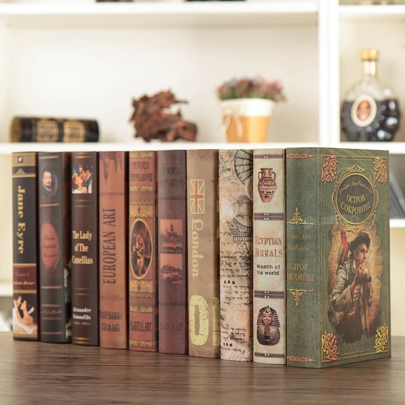 10CS старый винтажный дизайн фальшивого книги украшения моделирование