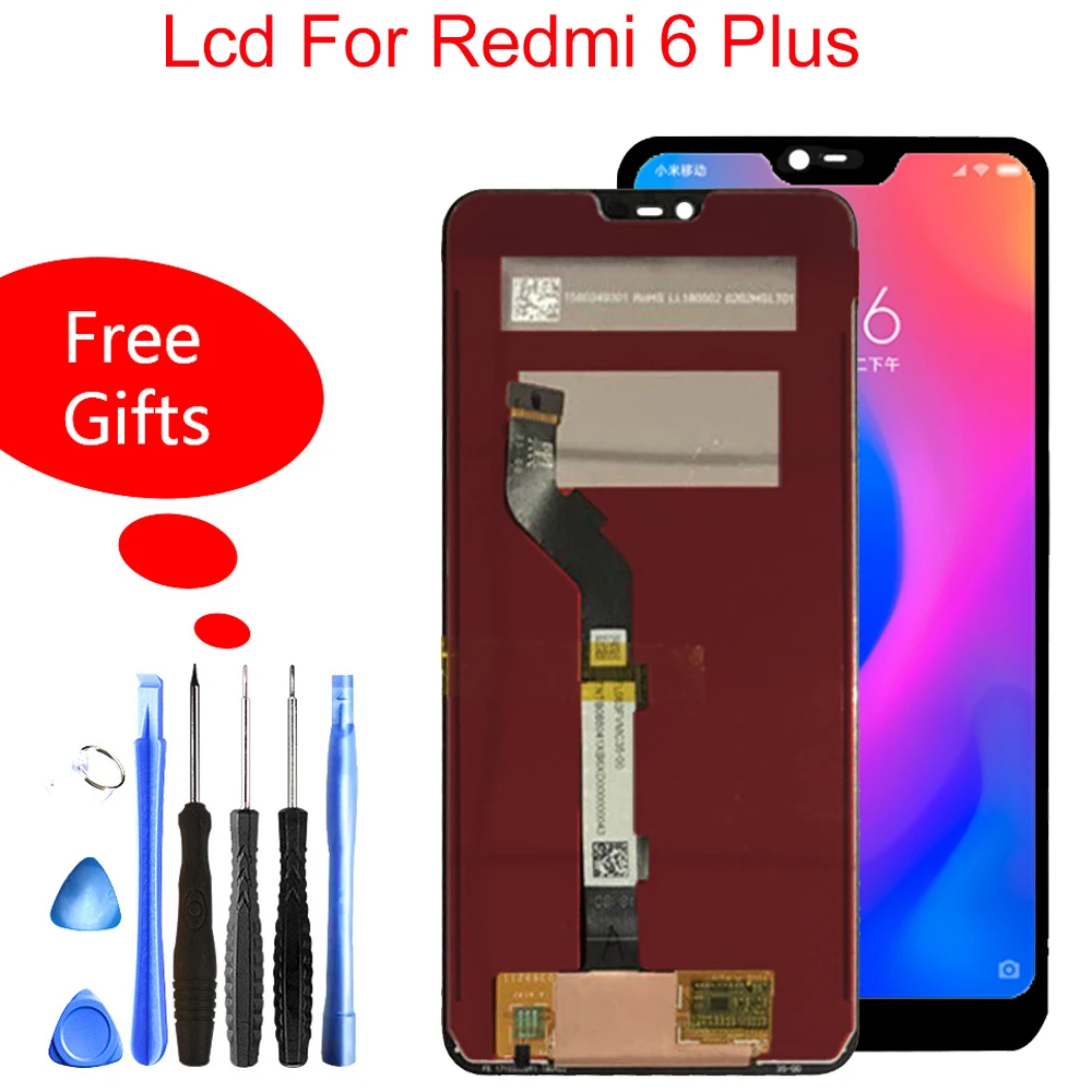 

5.84"Lcd For XiaoMi Redmi 6 Plus LCD Display Touch Screen Digitizer Assembly Replacement Redmi 6 Plus 6Plus lcd With Tools