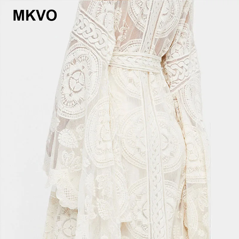 

2019 New Spring summer Casual Long Cardigan Sunscreen splice Shirt Loose Bohemia Beach Vacation Coat Lace Chiffon Outwear Tops