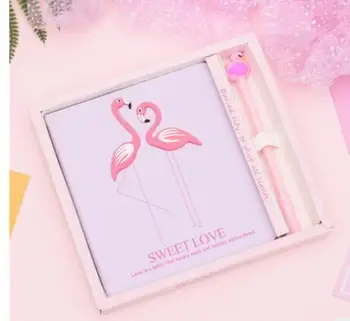 

Creative Bird stationery gift box with student gift notebook pen pink girl's mood book statue home decoration