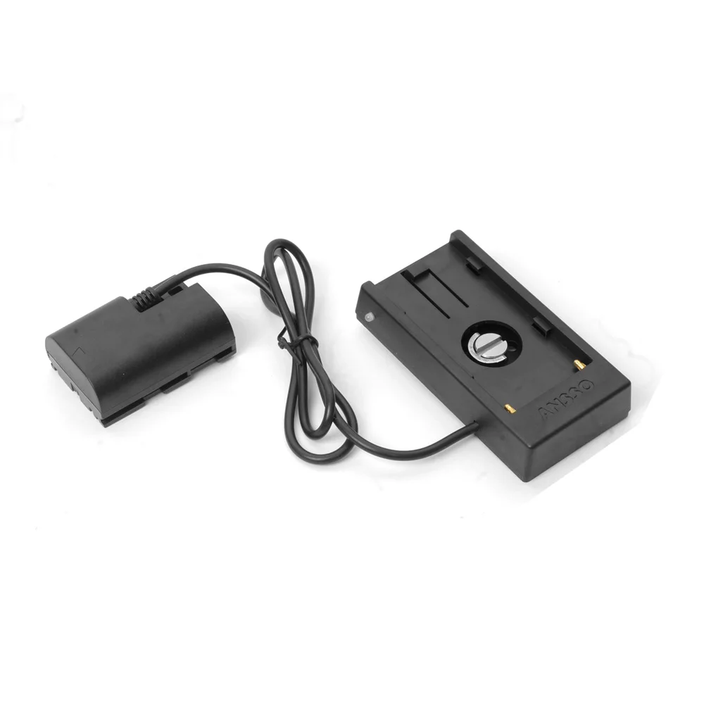 New NP F970 F series Battery Power Supply Plate to LP E6 DC Battery for